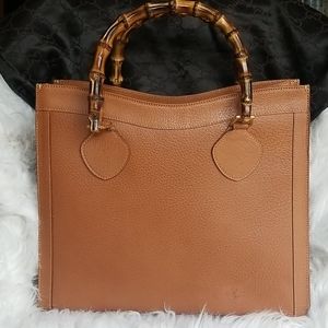 Gucci Tan Tote with Bamboo Handles